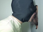 Preview 5 of Straight male with a very hairy cock comes to the gloryhole for the first time to give me milk.