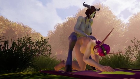 Draenei Futa Dickgirl Fucks Hot Elf | Warcraft Porn Parody