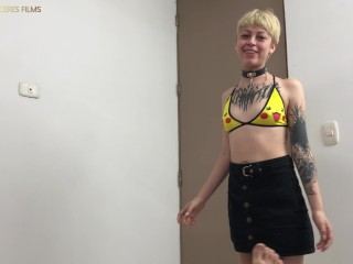 My Stepsister's Whore Arrives Horny from a Party and wants me to Fuck her