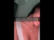 Preview 3 of 18 year old girlfriend cheats on her boyfriend on Snapchat and gets creampied by her best friend