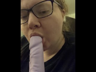 licking toy, vertical video, red head, adult toys