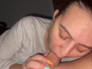 Preview 6 of Morning blowjob, deepthroat with my best friend. Cum in mouth