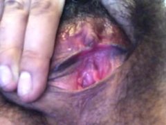 Hairy Trans Boy Pussy Gets Wet After Cumming