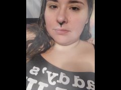 Slut Coughing and Choking in Bed.