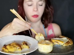 asmr mukbang feederism muk galettepate oeuf gratin poisson