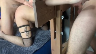 They Chained Up A Reckless Babe And Fucked Her In Two Holes