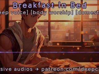 [M4F] Breakfast in Bed || Male Moans || Deep Voice