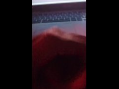 LONGER CLIP Masturbating to Porn with Laptop