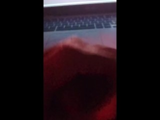LONGER CLIP Masturbating to Porn with Laptop