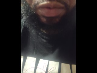 solo male, ebony, rough sex, vertical video