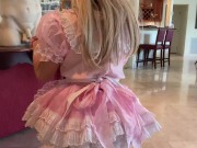 Preview 6 of Sasha Star | Sissy Maid Dusts for Daddy POV