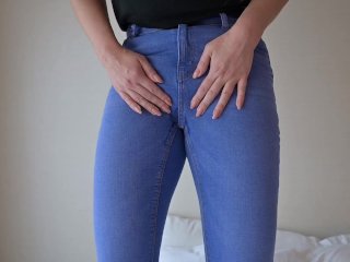 tight jeans, milf, wetting jeans, milf pee