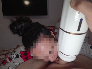 My Chubby Wife Catches me Masturbating, Ends up Fucking and Cum in Mouth