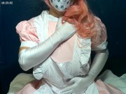 Preview 4 of Anime Cosplay Sissy Maid Crossdresser shows off for the camera