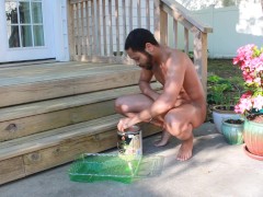 Nudist Cleaning Deck Totally Naked (FULL VIDEO)