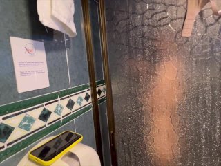 I film the blonde whore from work masturbating in the bathroom 6