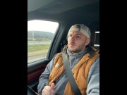 Preview 2 of Huge cumshot while driving