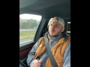 Preview 3 of Huge cumshot while driving