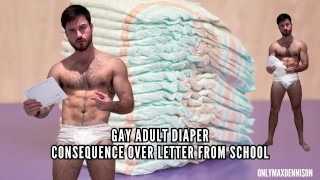 Gay adult diaper consequences over letter from school