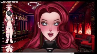 Vtuber Mommy DeadlyDesiree cum chante et roule ses yeux en retour