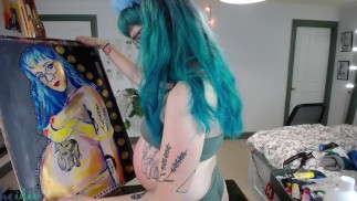 Ein schwangeres Selbstporträt malen