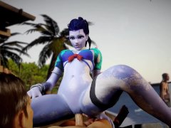 Widowmaker Sex on the beach | Overwatch Porn Parody