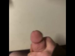 Huge cum load from big white cock