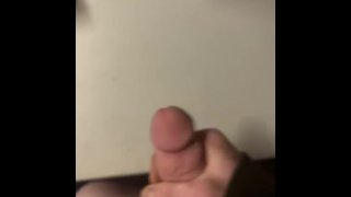 Huge cum load from big white cock