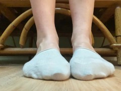 Toe Curling and Wiggling in Ped Socks clip Frieda Ann