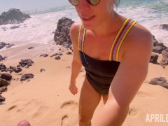 drinking pee on public beach people watch! Attention, throat destroyed! I regurgitate all the pee