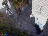 Outdoor masturbation with hot cumshots at a stream near a highway bridge (2 camera perspective) (SD)