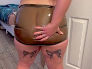 Preview 6 of Latex ass spanking/jiggling |KALLIELONEWOLF🍑