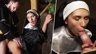 Mosteiro vicioso Parte 8. Seja uma freira jadilika obediente, o padre vai absolver todos os pecados