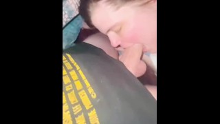 Woke her up to dick and a oral creampie