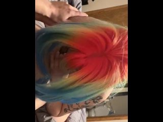 blowjob, vertical video, real couple homemade, oral sex