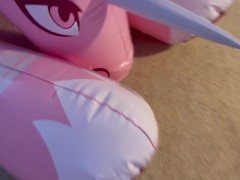 Inflatable unicorn cum play