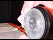 Preview 4 of Masturbation cup and watching close up my head cock and very slow motion cumshot and moaning
