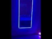 Preview 2 of I dress up like a slut in neon Blacklights and jerk off