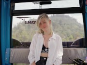 Preview 4 of We almost got caught in the Cable Car, RISKY BLOWJOB! - SammmNextDoor Date Night #22