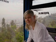 Preview 5 of We almost got caught in the Cable Car, RISKY BLOWJOB! - SammmNextDoor Date Night #22