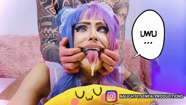Давайте УНИЧТОЖИМ эту ЭЛЕКТРОННУЮ ДЕВУШКУ-ШЛЮХУ !! Грубый Секс и Небрежный Минет - Настоящий Хентай PMV - Ahegao Cosplay UwU