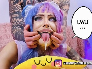 让我们摧毁这个 E-GIRL 荡妇!!粗暴的性爱和邋遢的口交 - 真正的无尽 PMV - Ahegao Cosplay UwU