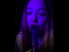 Sexy Girl Sucks Dick Deep While Her Parents Are At Work