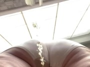 Preview 4 of BBW mom pissing her panties pov