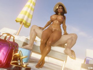 anal creampie, overwatch animated, anal, big boobs