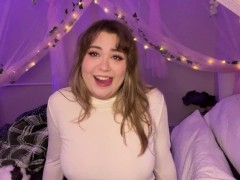 CHUBBY TEEN WITH HUGE BOUNCING TITS RIDES DILDO WHILE TRYING TO NOT GET CAUGHT BY STEP DAD