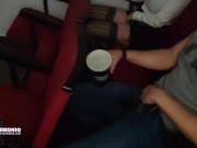 Preview 3 of I go to a porn movie theater and fuck the one with the biggest cock.