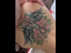 Tatted Up Babe taking that Cock From Behind