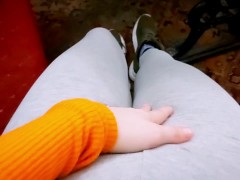 Public Adventures: British Teen Playing With Pussy In Crowded Manchester Bar