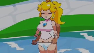 Prinses is ontrouw aan Mario en neukt haar zeer rijke hentai